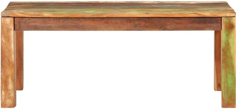 The Living Store Salontafel 110x55x40 cm Massief gerecycled hout Salontafel Houten Salontafel Vintage Salontafel Industrieel Salontafel Ecologische Salontafel