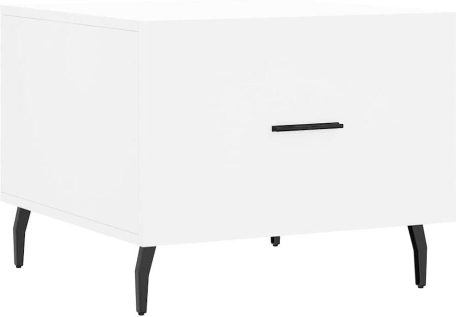 VidaXL Salontafel 50x50x40 cm bewerkt hout wit Salontafel Houten Salontafel Wit Salontafel Kleine Salontafel Living Room Furniture