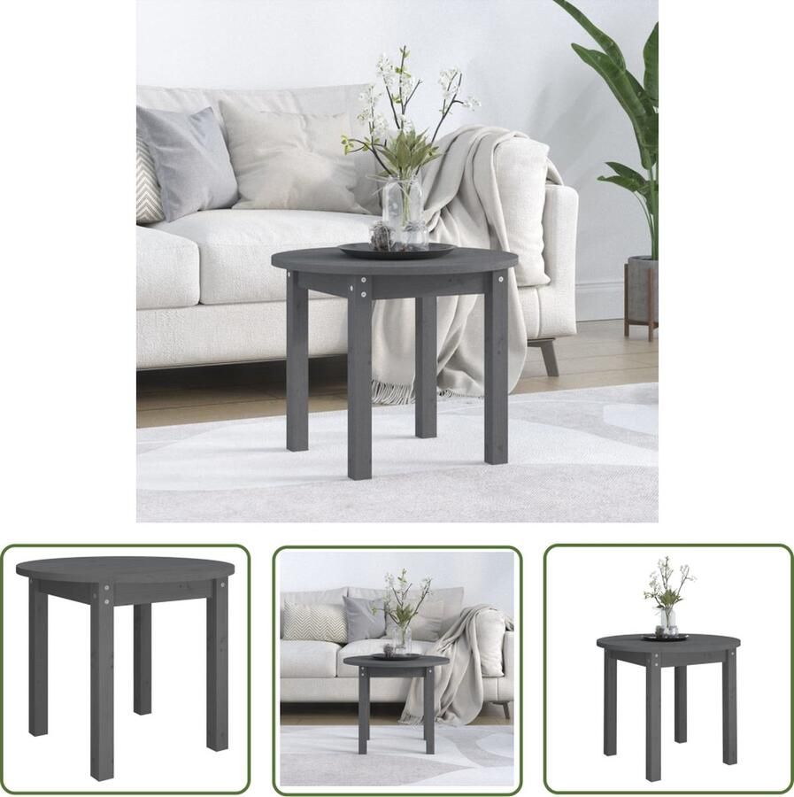 The Living Store Salontafel Klassiek Massief Grenenhout á 55x45 cm Salontafel Houten Salontafel Grenenhouten Salontafel Klassiek Salontafel Grijze Salontafel - Foto 2