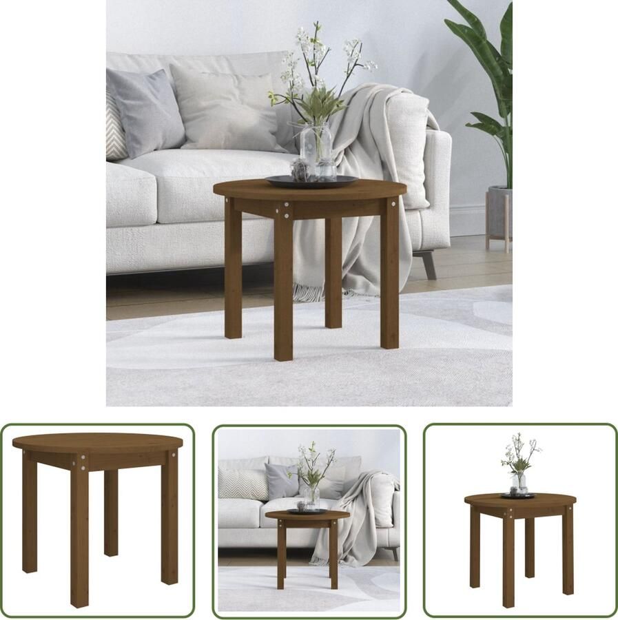 The Living Store Salontafel Klassiek Massief Grenenhout á 55 x 45 cm Honingbruin Salontafel Houten Salontafel Grenenhout Salontafel Vintage Salontafel Klassieke Salontafel - Foto 2
