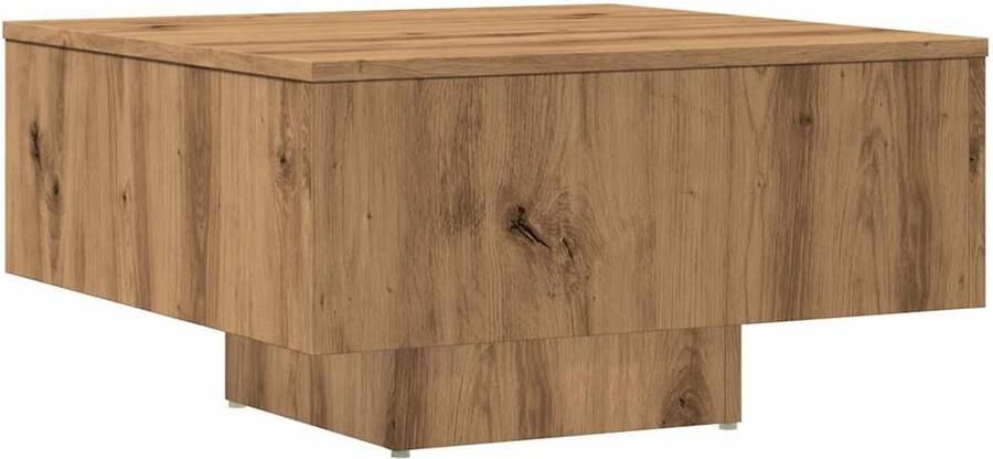 VidaXL Salontafel 60x60x31 5 cm bewerkt hout artisanaal eikenkleur Salontafel Salontafels Bijzettafel Banktafel