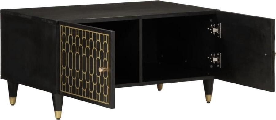 VidaXL Salontafel 80x50x40 cm massief mangohout Salontafel Houten Salontafel Mangoholtafeltje Vintage Salontafel Industriële Salontafel