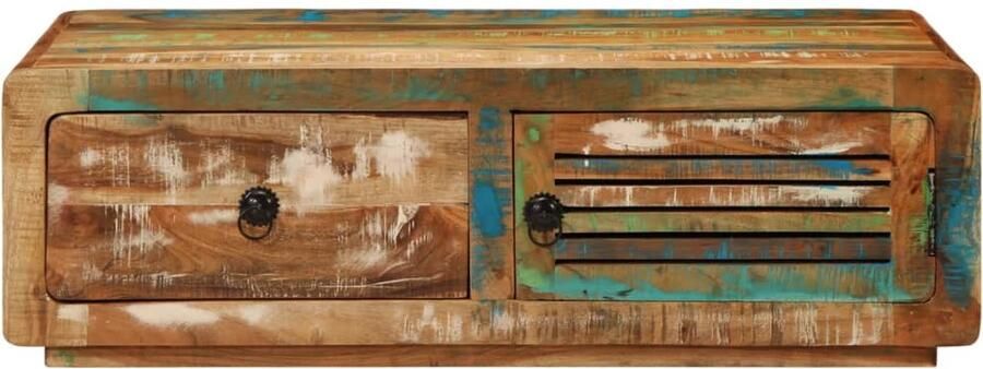VidaXL Salontafel 89x55x29 cm massief gerecycled hout Salontafel Houten Salontafel Recycled Wood Furniture Vintage Salontafel Industrieel Design