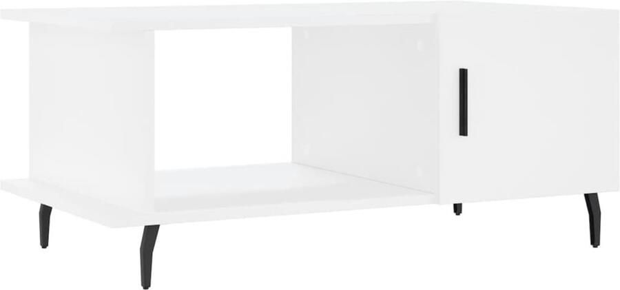 VidaXL Salontafel 90x50x40 cm bewerkt hout wit Salontafel Houten Salontafel Witte Salontafel Living Room Furniture Koffietafel