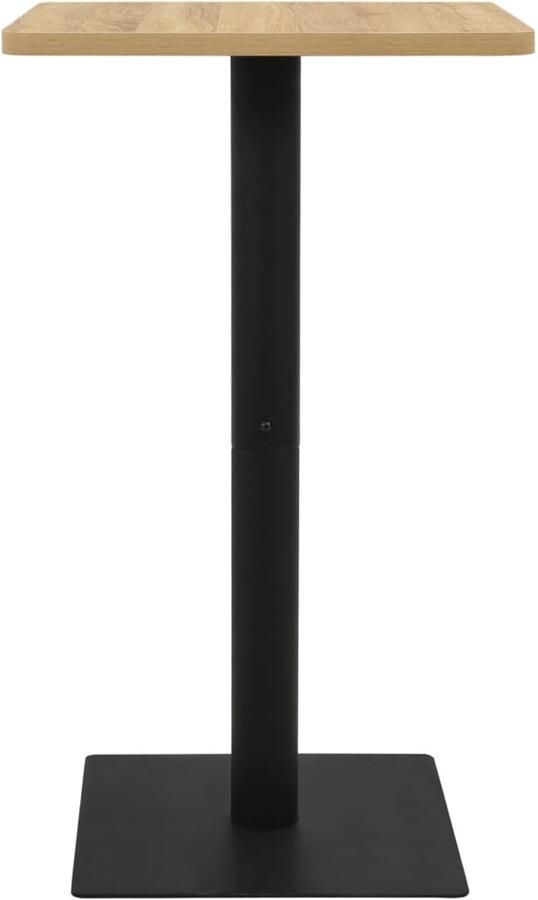 The Living Store Bistrotafel 70x70x107 cm eikenkleurig Romantische Tafels Bistrotafel Houten Tafel Eiken Tafel Kleine Tafel