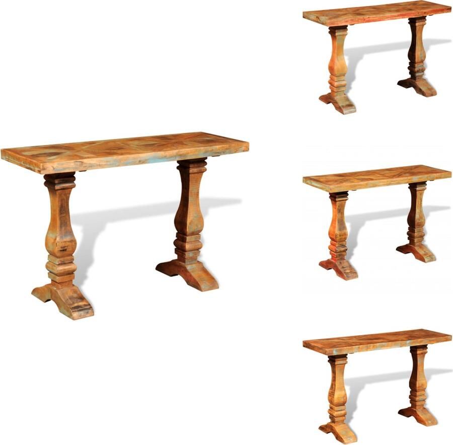 VidaXL Houten Tafel Houten Tafels Houten Bijzettafel Houten Bijzettafels Wandtafel massief gerecycled hout