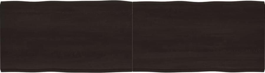 VidaXL Tafelblad Eikenhout 220x60 cm Donkerbruin Houten Tafelblad Eikenhout Tafelblad Vervangen Salontafel Eetkamertafel Design Tafelblad Vintage Tafelblad Industriele Tafelblad