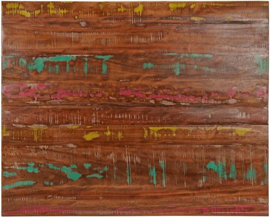 The Living Store Tafelblad rechthoekig 100x80x3 8 cm massief gerecycled hout Houten Tafelblad Vervangen Vintage Tafelblad Industrieel Tafelblad Rustic Tafelblad