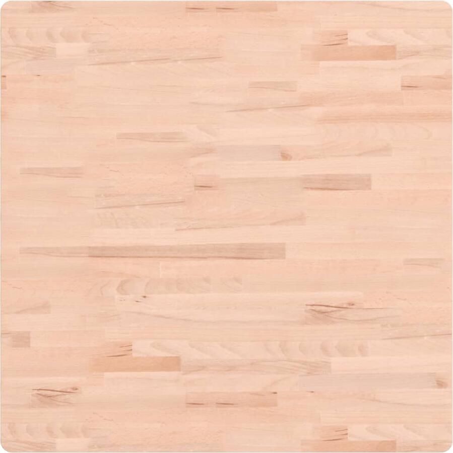 The Living Store Houten Tafelblad Vierkant 80 x 80 x 4 cm Massief Beukenhout Tafelblad Houten Tafelblad Beukenhouten Tafelblad Vierkant Tafelblad Eetkamertafel Blad