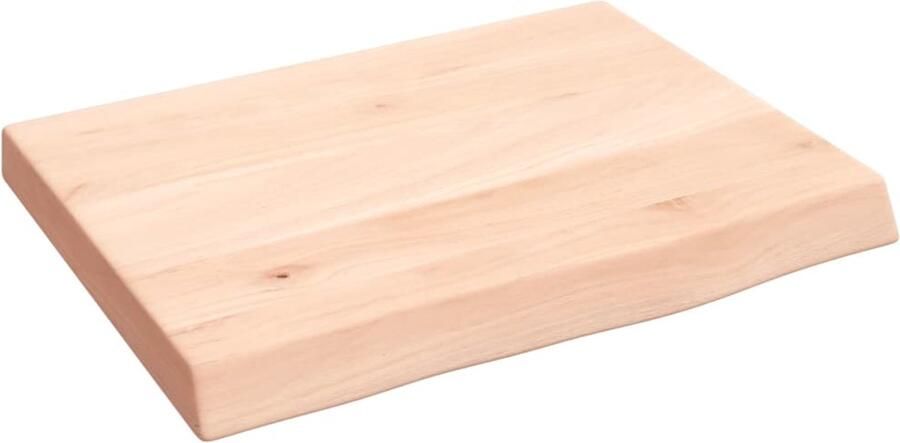 VidaXL Wandschap 40x30x(2-4) cm onbehandeld massief eikenhout Wandschap Wandschappen Wandplank Wandrek