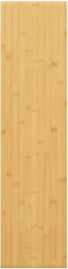 The Living Store Wandschap 80x20x4 cm bamboe Wandplank Bamboewandplank Rustic Wanddecoratie Opslagoplossing Woonaccessoires