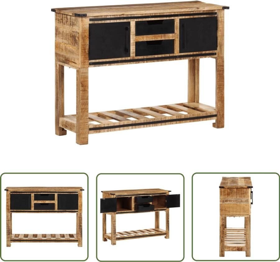 VidaXL Wandtafel 100x35x75 cm massief mangohout Wandtafel Houten Wandtafel Mango Wood Salontafel Tv Tafeltje