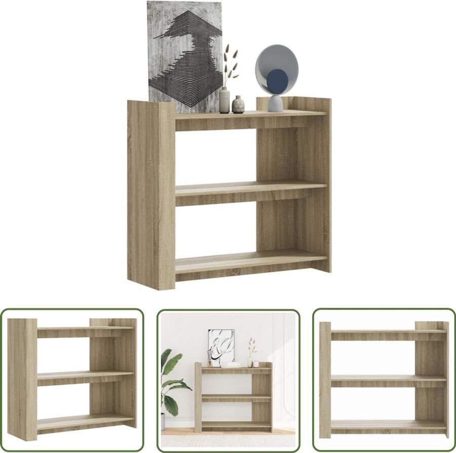 VidaXL Wandtafel 100x35x90 cm bewerkt hout sonoma eikenkleurig Wandtafel Houten Wandtafel Salontafel Tv-stand Decorativa Wandplank