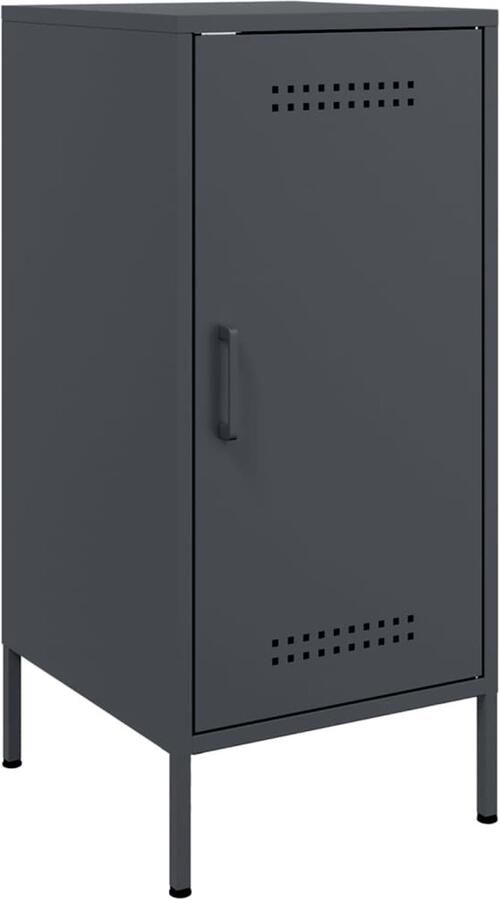 VidaXL Dressoir 36x39x79 cm staal antracietkleurig Dressoir Industrieel Design Antraciet Kleur Staaldraad Opbergmeubilair