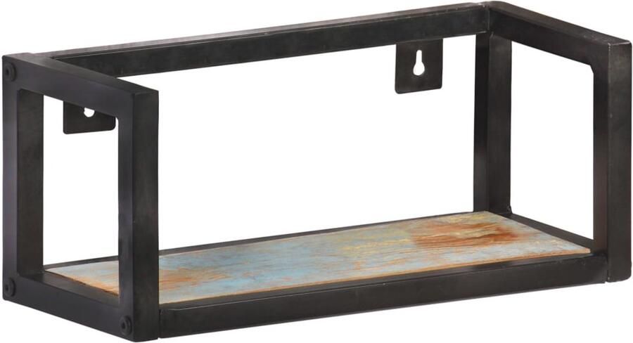 VidaXL Industrieel Design Wanddecoratie Wandschappen 2 st 40 cm massief gerecycled hout Houten Wandplank Vintage Woonaccessoires Opslagruimte