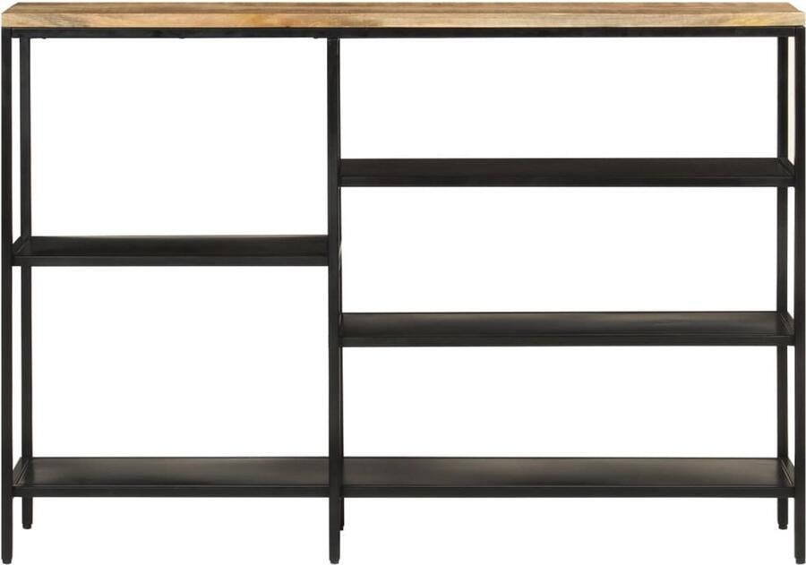 VidaXL Wandtafel Massief Mangohout 110x30x75 cm Gangtafel Mangohouten Tafel Salontafel Entreetafel Opbergtafel Vintage Tafel Industrieel Design Bruine Tafel