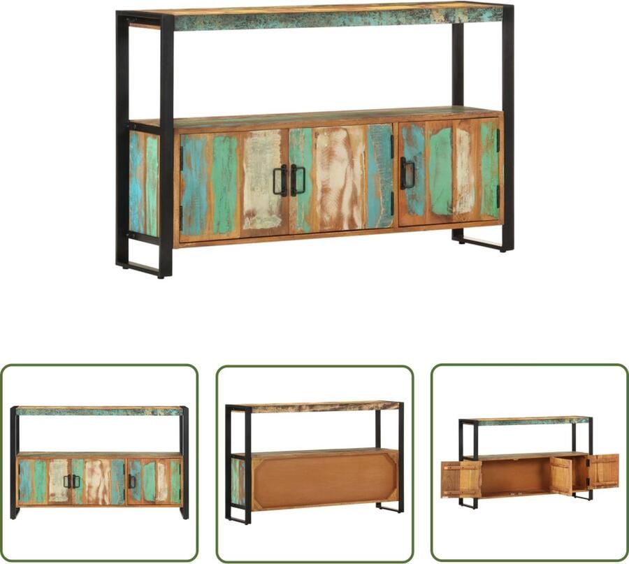 VidaXL Dressoir 120x30x75 cm massief gerecycled hout Dressoir Industrieel Dressoir Landelijk Dressoir Vintage Dressoir Houten Dressoir