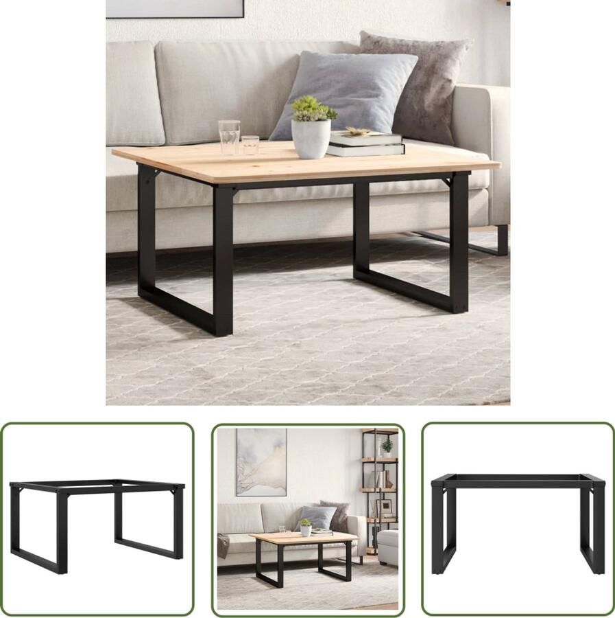 VidaXL Industrieel Meubilair Salontafel Poten Salontafelpoten O-frame 80x70x43 cm staal Metalen Tafelpoten Gietijzeren Poot O-frame Tafelpoten