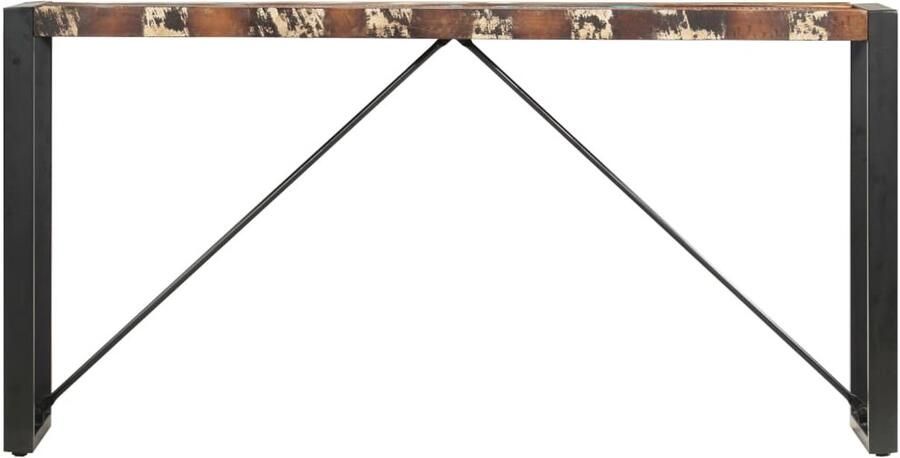 The Living Store Wandtafel 150x35x76 cm massief gerecycled hout Industriële Tafel Salontafel Wandtafel Herbruikbare Meubels Vintage Industrieel