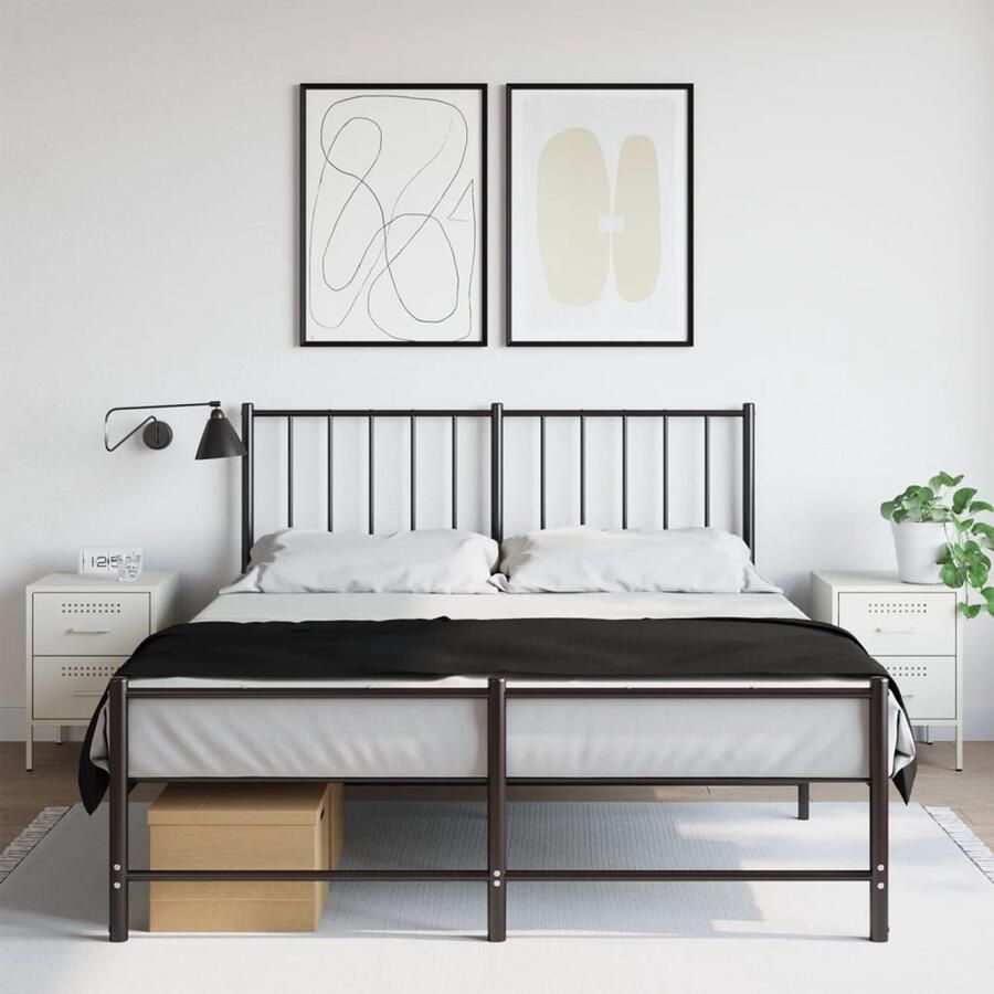 The Living Store Nachtkastjes 2 st 36x39x50 5 cm staal wit Nachtkastje Industriële Meubels Metalen Nachtkastje Staal Nachtkastje Wit Nachtkastje