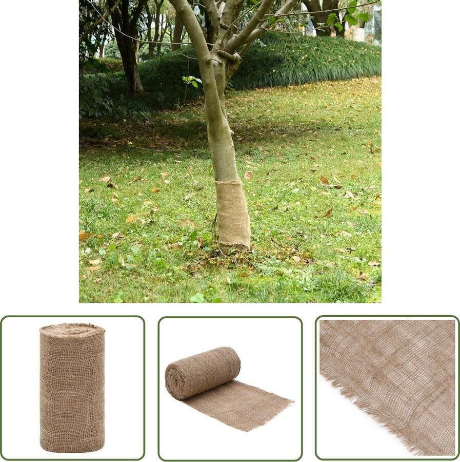 The Living Store Jute Rol 0.25 x 25 m 100% natuurlijke jute Juterol Jute Doek Natuurlijke Jute Decoratieve Jute Rollen