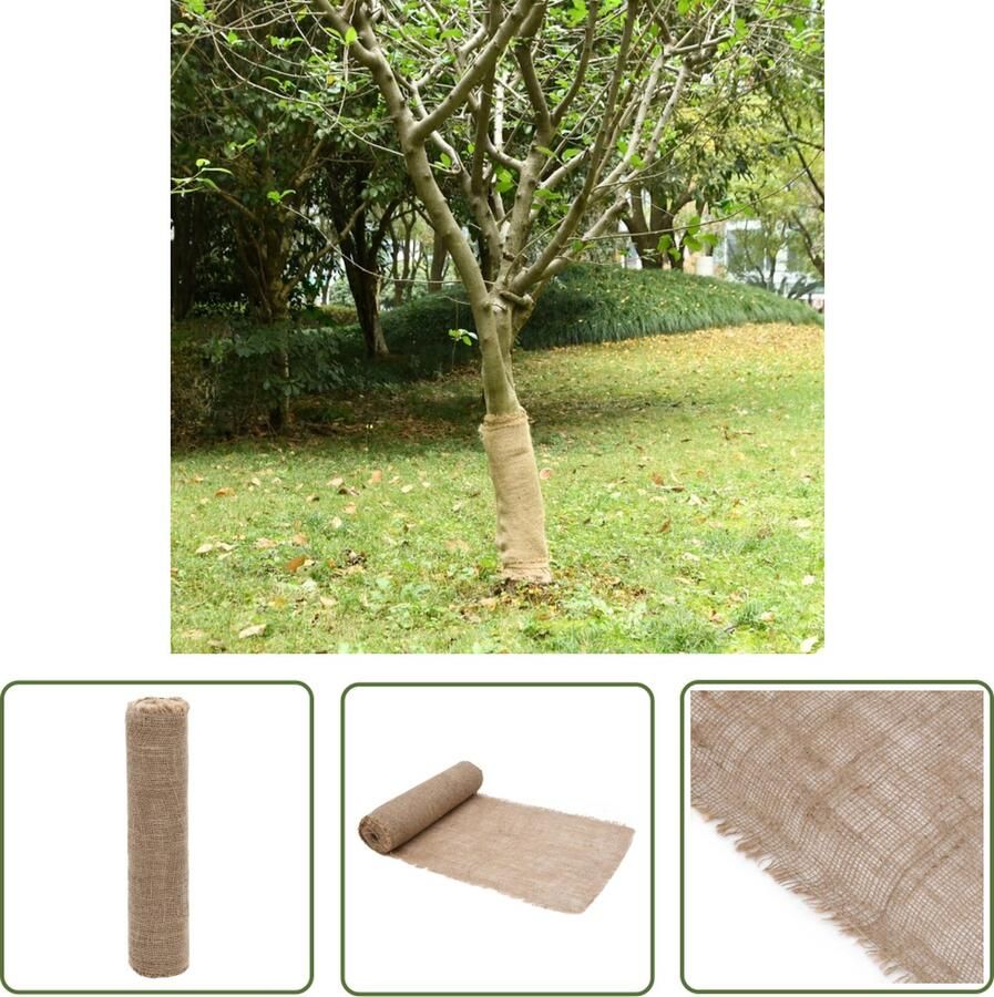 The Living Store Jute Rol 0.5 x 15 m 100% Natuurlijke Jute Ecologisch en Duurzaam Juterol Jute Doek Deco Decoratie