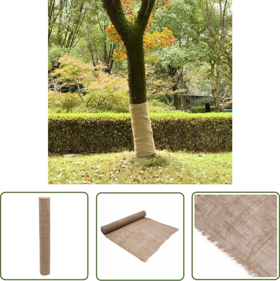 The Living Store Jute Rol 1 x 50 m Natuurlijke 100% Jute 200 g mÂ² Ecologisch duurzaam Juterol Jute Rol Jute Decoratieve Jute Accessoires