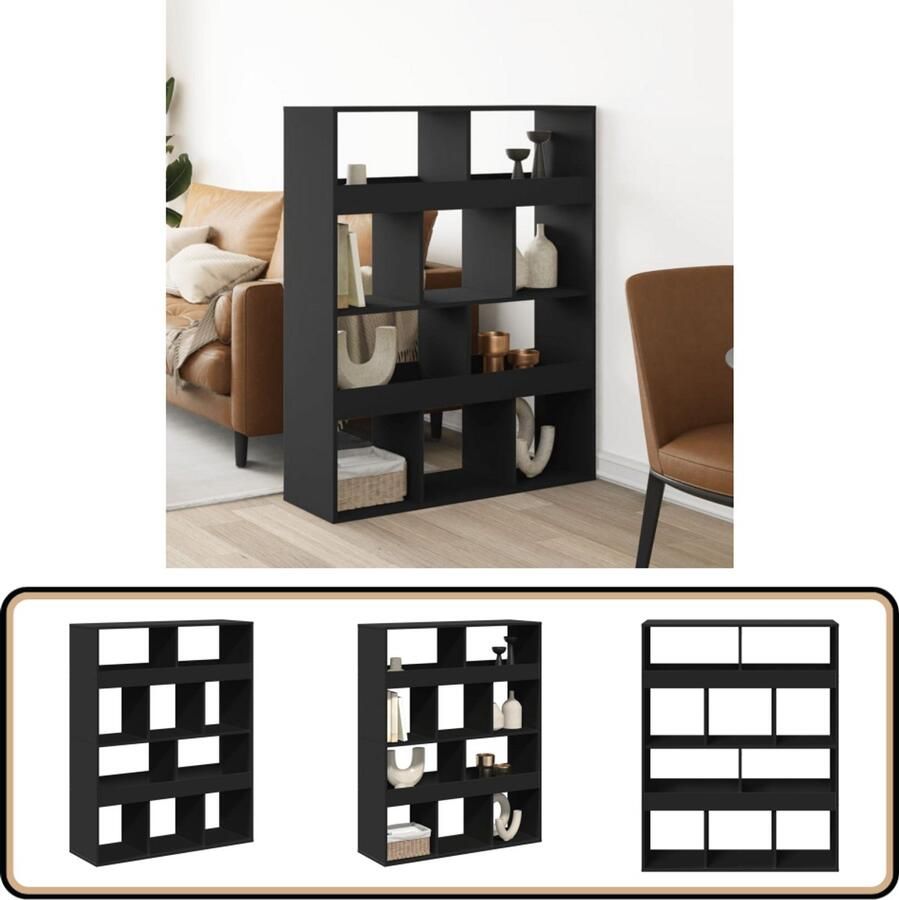 VidaXL Kamerscherm 10 schappen 100x33x125 5 cm Kamerscherm Kamerschermen Scheidingswand Kamerverdeler