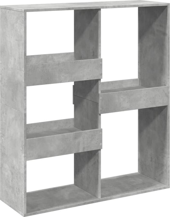 VidaXL Boekenkast kamerscherm 100x33x115 cm betongrijs