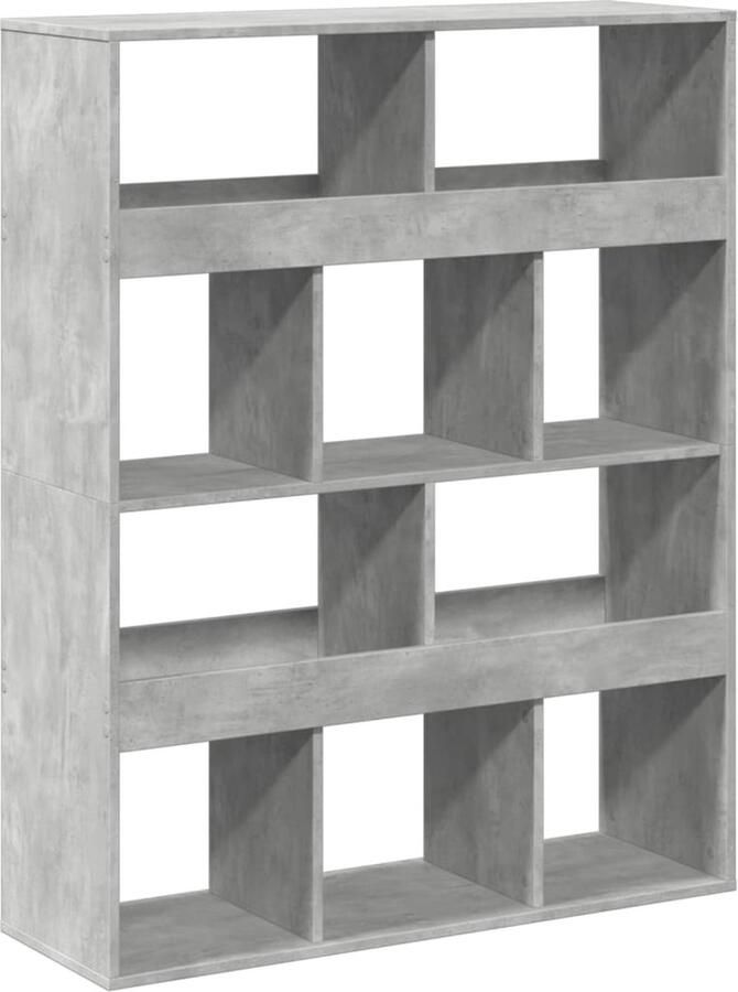 VidaXL kamerscherm 100x33x125 5 cm bewerkt hout betongrijs