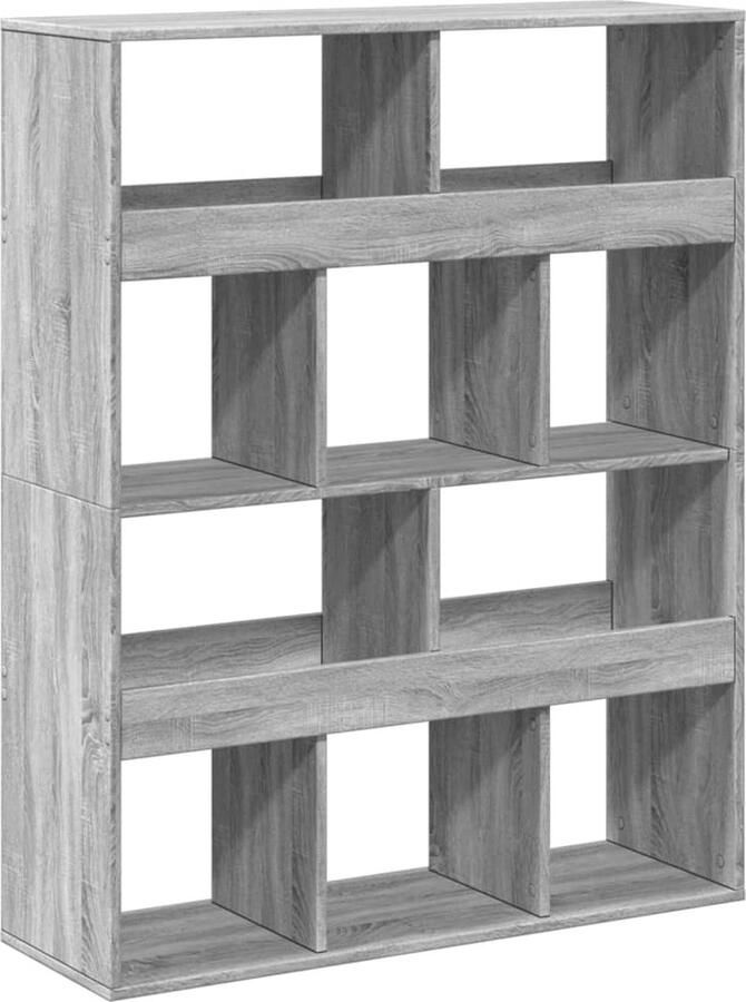 VidaXL kamerscherm 100x33x125 5 cm bewerkt hout grijs sonoma eiken