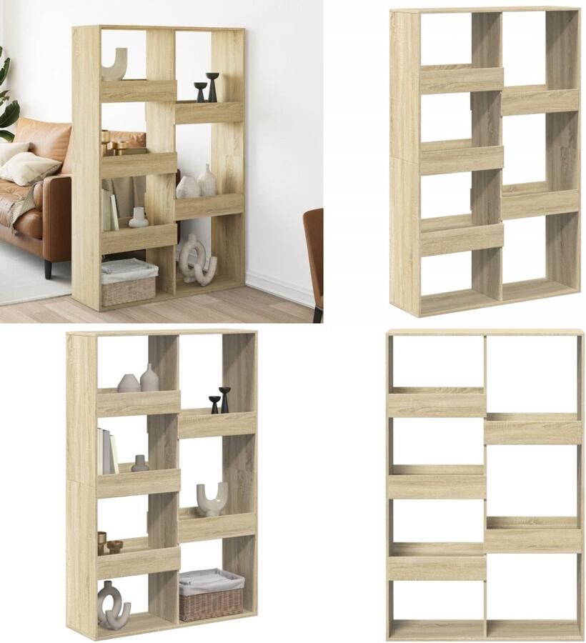 VidaXL kamerscherm 100x33x155 5 cm bewerkt hout sonoma eikenkleurig Kamerscherm Kamerschermen Scheidingswand Kamerverdeler