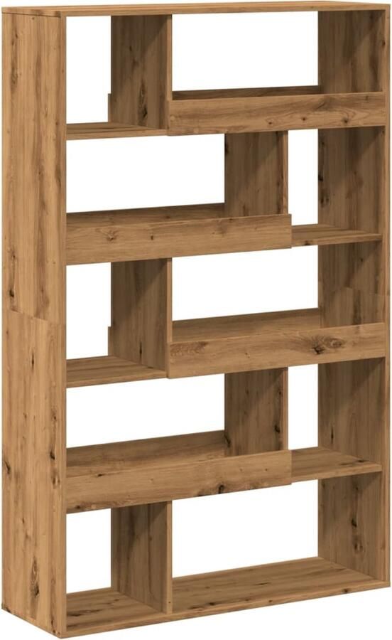 VidaXL Kamerscherm 100x33x156 5 cm bewerkt hout artisanaal eikenkleur - Foto 2