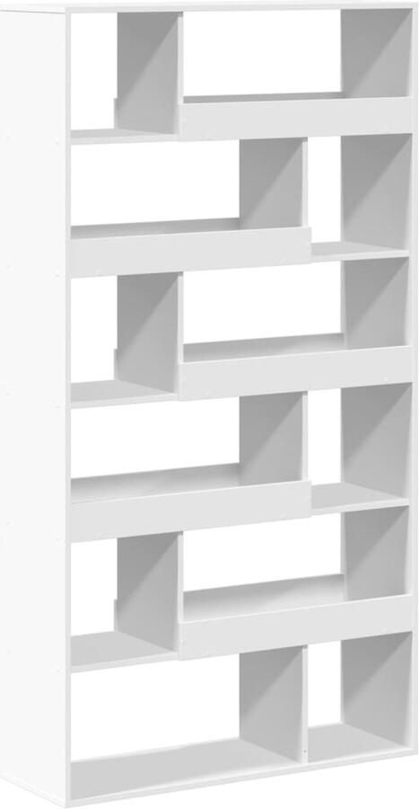 VidaXL Kamerscherm 100x33x187 5 cm bewerkt hout wit - Foto 2