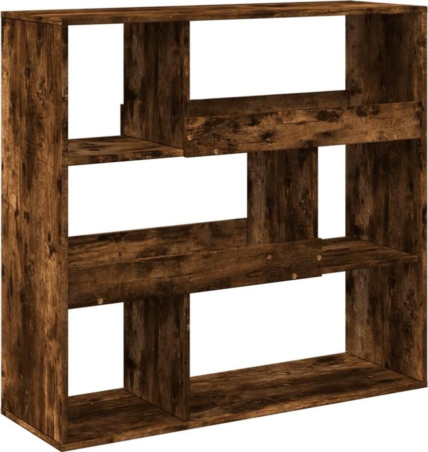 VidaXL Kamerscherm 100x33x94 5 cm bewerkt hout gerookt eikenkleurig