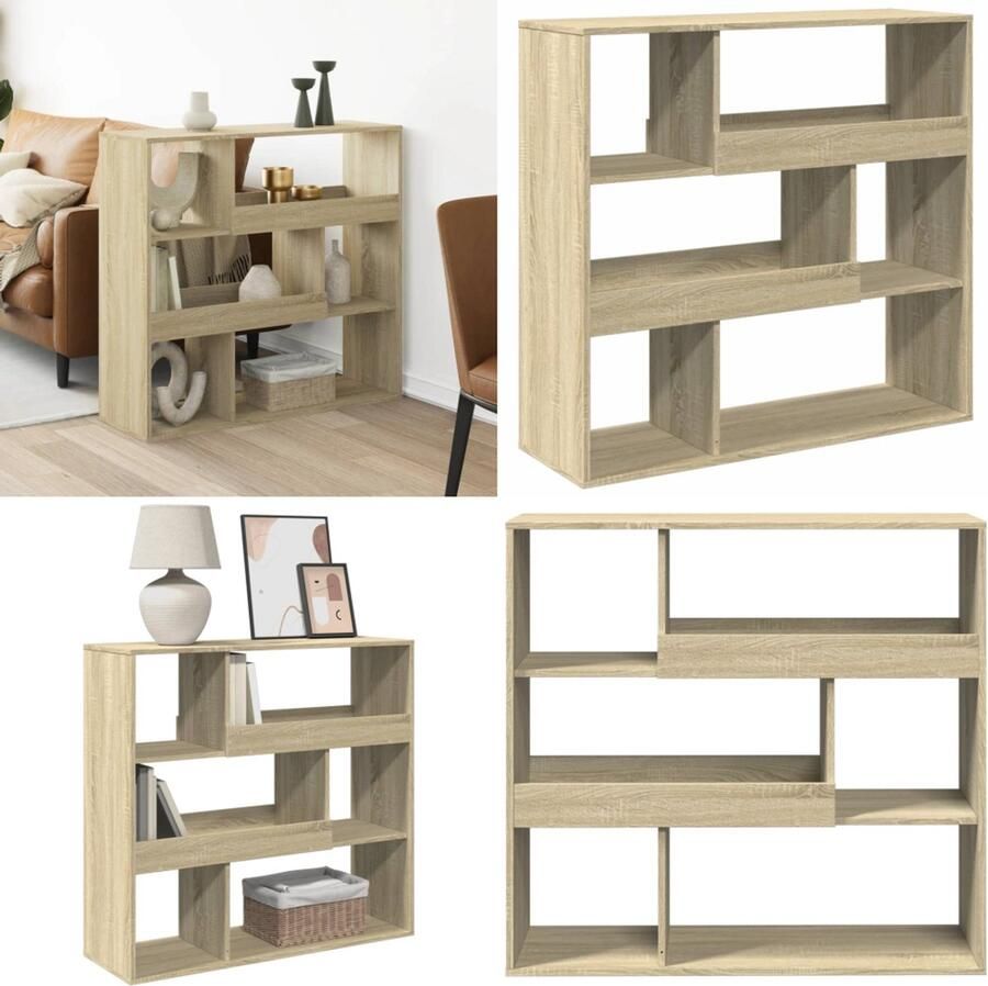 VidaXL Kamerscherm 100x33x94 5 cm bewerkt hout sonoma eikenkleurig Kamerscherm Kamerschermen Scheidingswand Kamerverdeler