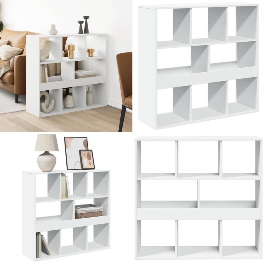 VidaXL Kamerscherm 100x33x94 5 cm bewerkt hout wit Kamerscherm Kamerschermen Privacy Scherm Privacyscherm