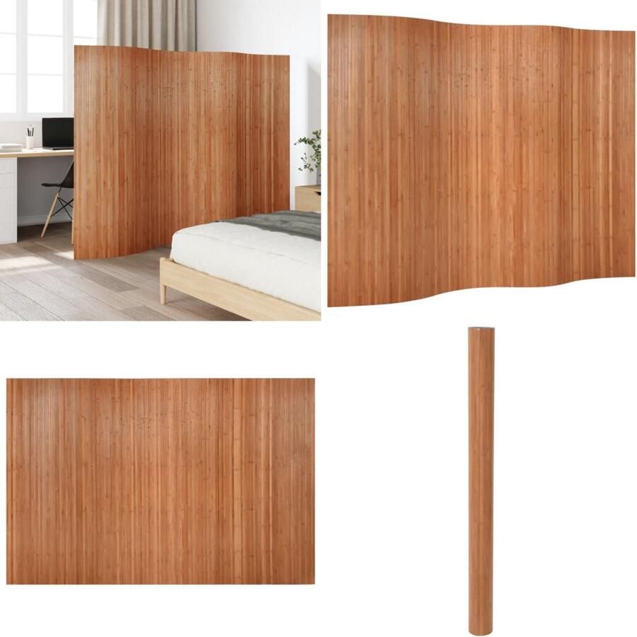 VidaXL Kamerscherm 165x250 cm bamboe bruin Kamerscherm Kamerschermen Privacy Scherm Privacyscherm