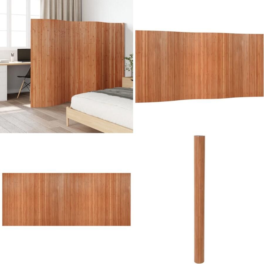 VidaXL Kamerscherm 165x400 cm bamboe bruin Kamerscherm Kamerschermen Privacy Scherm Privacyscherm