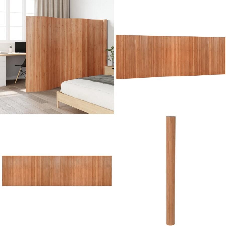 VidaXL Kamerscherm 165x600 cm bamboe naturel Kamerscherm Kamerschermen Privacy Scherm Privacyscherm