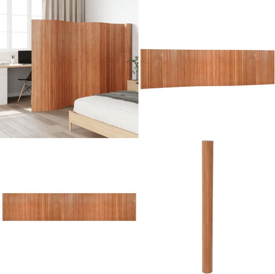 VidaXL Kamerscherm 165x800 cm bamboe bruin Kamerscherm Kamerschermen Privacy Scherm Privacyscherm