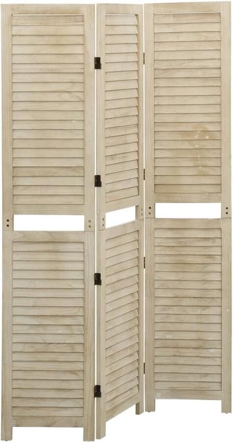 VidaXL Kamerscherm 3 panelen 105x165 cm Hout Kamerscherm Scheidingswand Vintage Paulownia Hout Houten Scherm Interieurdecoratie Slaapkamerscherm - Foto 2