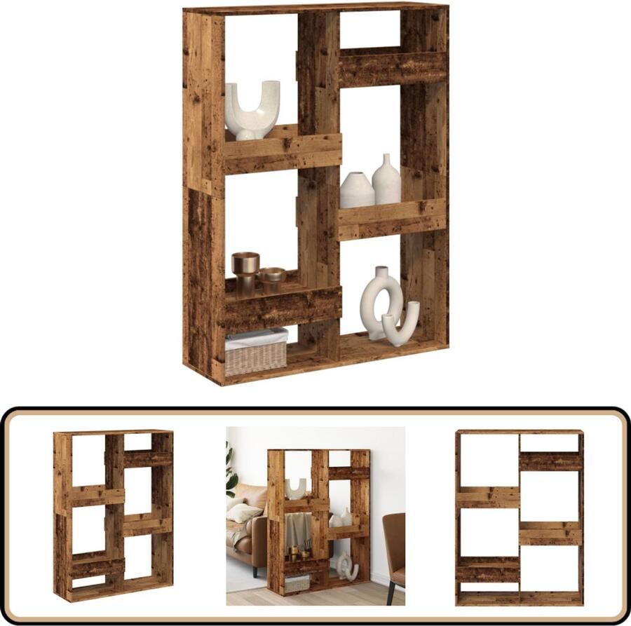 VidaXL Kamerscherm 6 schappen 100x33x135 cm Kamerscherm Kamerschermen Scheidingswand Kamerverdeler