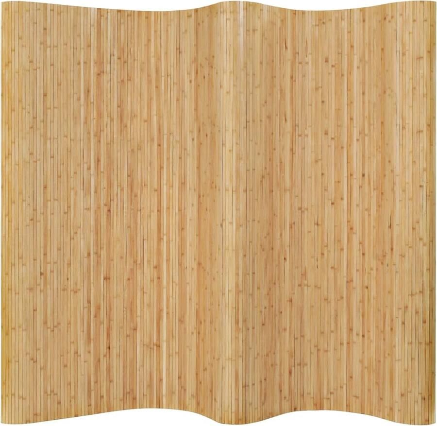 VidaXL Kamerscherm Bamboe 250x165 cm Natuurlijk Kamerdivider Scheidingswand Bamboo Screen Privacy Screen Ruimte Scheider Houten Wanddecoratie Bamboe Gordijn - Foto 2