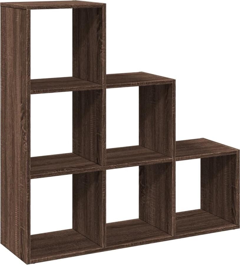 VidaXL Kamerscherm boekenkast 3-laags 99x29x99 cm hout bruin eiken