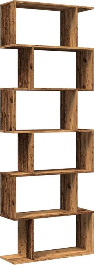 VidaXL Kamerscherm Boekenkast 6-laags 70x24x193 cm Boekenkast Boekenkasten Boeken Plank Schappenkast