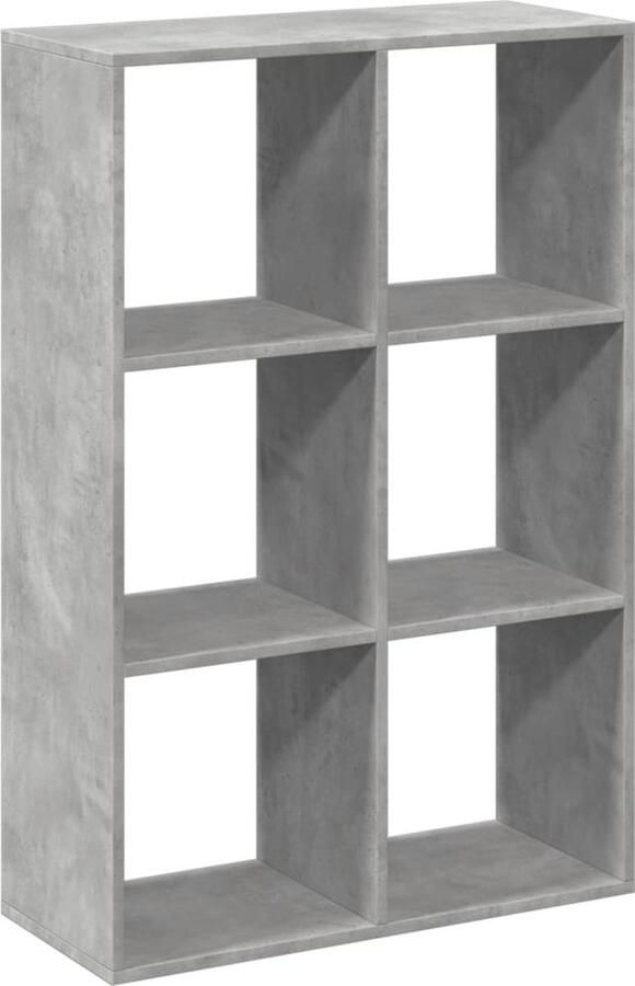 VidaXL Kamerscherm boekenkast 69 5x29x103 5 cm hout betongrijs