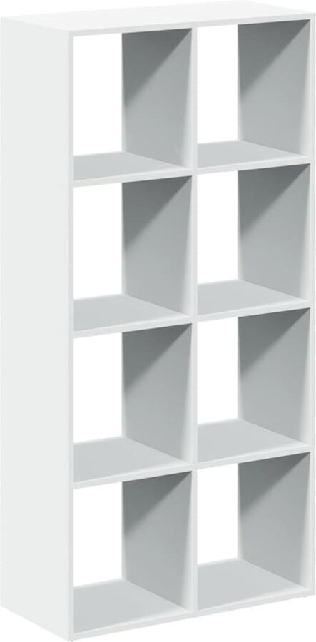 VidaXL Kamerverdeler Boekenkast Wit 69 5x29x137 5 cm Bewerkt Hout