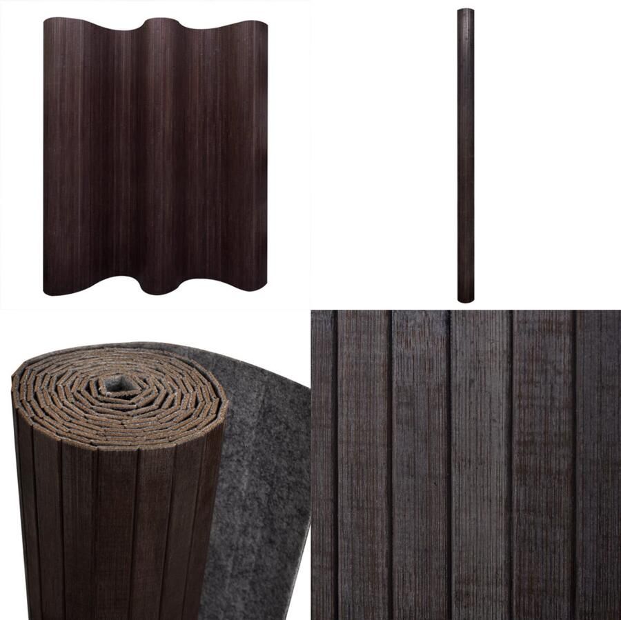 VidaXL Kamerscherm donkerbruin bamboe 250x165 cm Scheidingswand Scheidingswanden Ruimteverdeler Ruimteverdelers