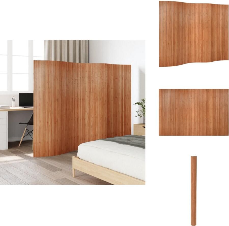 VidaXL Kamerscherm Kamerschermen Privacy Scherm Privacyscherm Kamerscherm 165x250 cm bamboe bruin